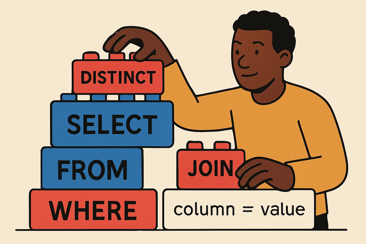Building SQL queries one block at a time.